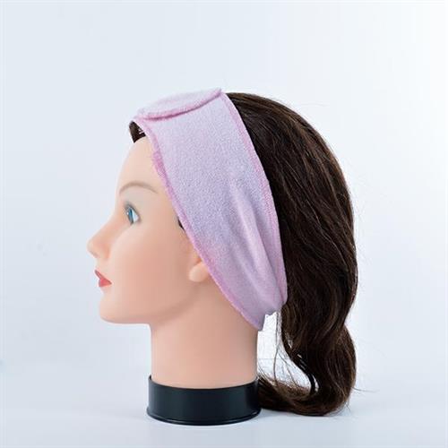 PB BFUTI42407 FASCIA CAPELLI ROSA COTONE CHIUSURA VELCRO BAND COSMETIC