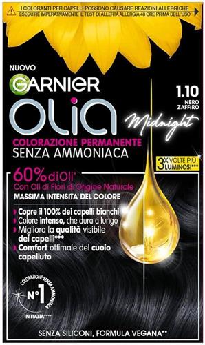 OLIA 1.10 nero zaffiro KIT COLORAZIONE PERMANENTE OLEOSA NO AMMONIA