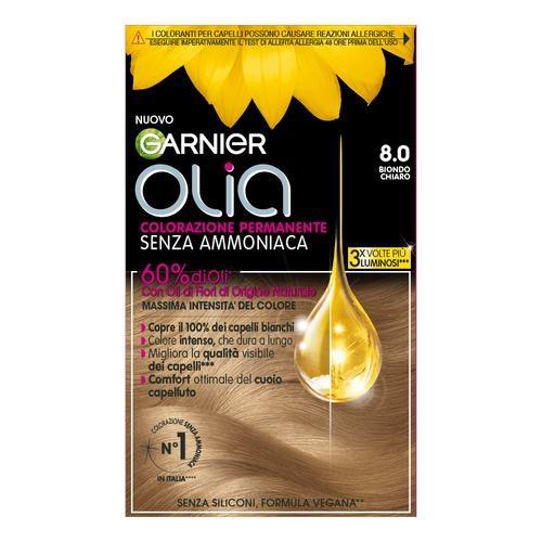 OLIA 8.0 biondo chiaro KIT COLORAZIONE PERMANENTE OLEOSA NO AMMONIA