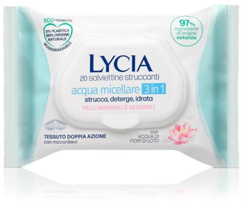 LYCIA SALVIETTE VISO 20 PZ.ALL'ACQUA MICELLARE