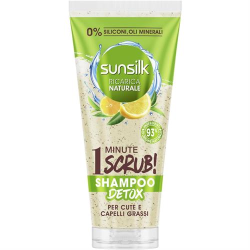 SUNSILK SHAMPOO SCRUB TE'VERDE 200ML CAPELLI GRASSI DETOX 1 MINUTE