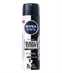 NIVEA DEO SPRAY MEN BLACK & WHITE original 150ML.INVISIBLE