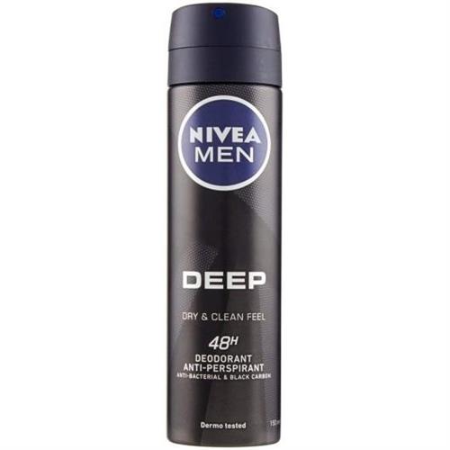 NIVEA DEO SPRAY MEN DEEP DRY&CLEAN FEEL 150 ML.