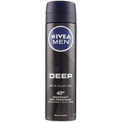 NIVEA DEO SPRAY MEN DEEP DRY&CLEAN FEEL 150 ML.