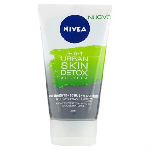 NIVEA MASCHERA URBAN DETOX ARGILLA 3IN1 150 ML.PURIFICA+LEVIGA+OPACIZZA