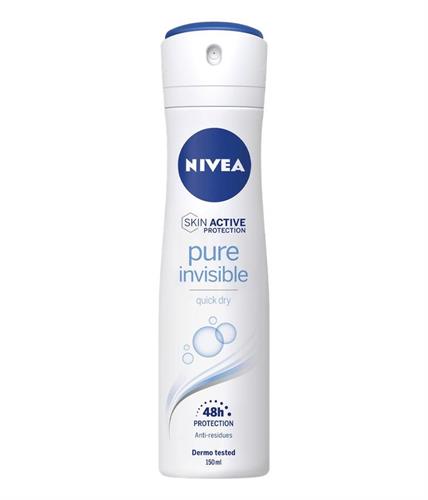 NIVEA DEO SPRAY PURE INVISIBLE 150 ML.