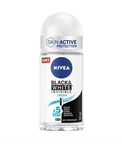 NIVEA DEO ROLL-ON BLACK & WHITE fresh 50ML.INVISIBLE