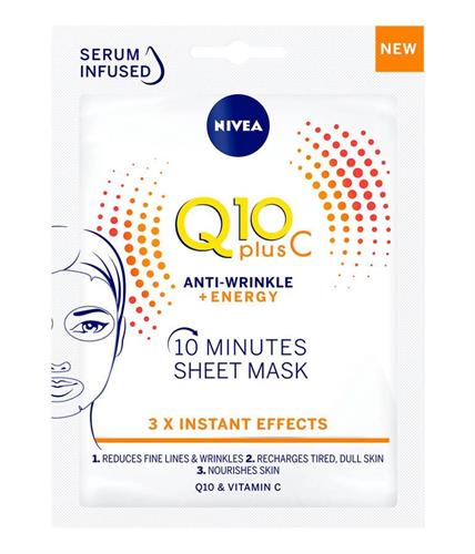 NIVEA Q10 ENERGY MASCHERA IN TESSUTO 10 MINUTI A/RUGHE+ENERGIZZANTE