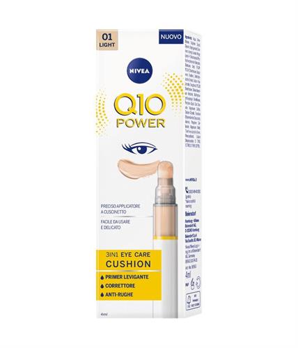 NIVEA CR.Q10 CUSHION 3IN1 occhi LIGHT 01 4ML.PRIMER/CORRETTORE/A.RUGHE