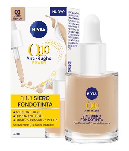 NIVEA Q10 SIERO FONDOTINTA 01 light 30ML 3IN1 ANTI-RUGHE POWER