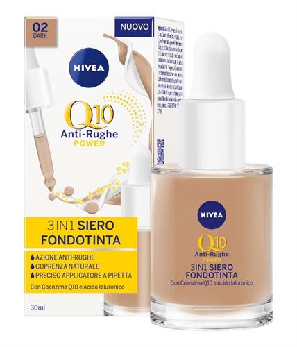 NIVEA Q10 SIERO FONDOTINTA 02 dark 30ML 3IN1 ANTI-RUGHE POWER