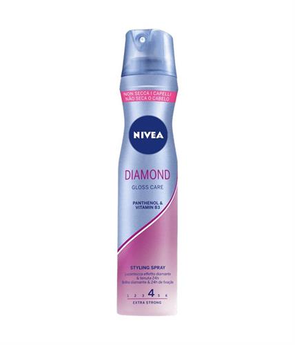 NIVEA HAIR SPRAY DIAMOND GLOSS 250 ML.