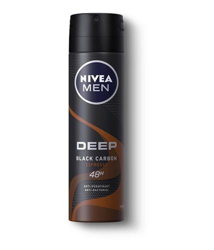 NIVEA DEO SPRAY MEN DEEP BLACK CARBON 150ML.ESPRESSO