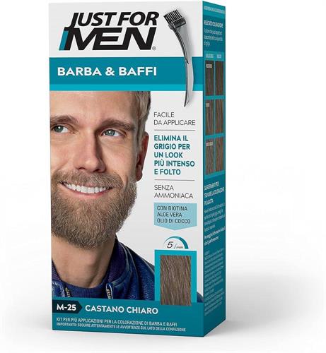 JUST FOR MEN BARBA&BAFFI M-25 castano chiaro KIT COLORANTE