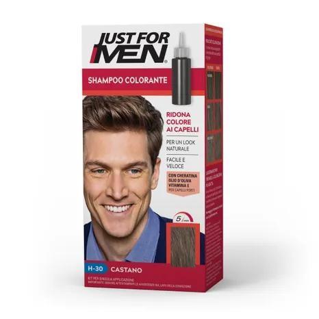 JUST FOR MEN SHAMPOO COLOR H-30 castano KIT COLORANTE