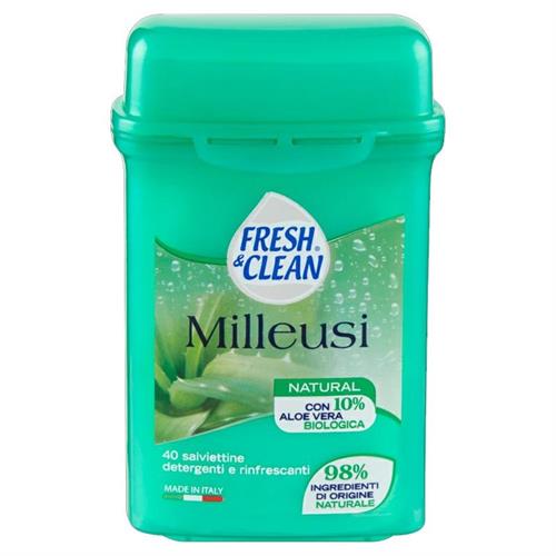 FRESH & CLEAN 40PZ.verde TRAVEL MILLEUSI NATURAL