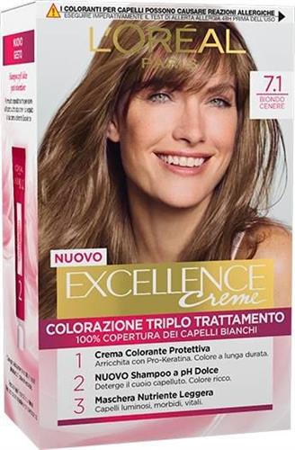 EXCELLENCE 7.1 biondo cenere CREMA COLORANTE KIT L'OREAL