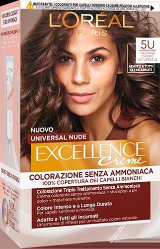 EXCELLENCE 5U castano chiaro nude CREMA COLORANTE KIT L'OREAL