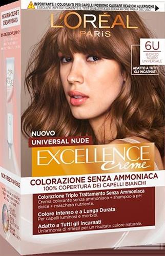 EXCELLENCE 6U biondo scuro nude CREMA COLORANTE KIT L'OREAL