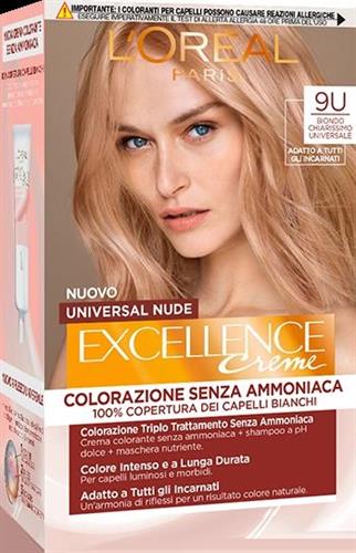 EXCELLENCE 9U biondo chiarissimo nude CREMA COLORANTE KIT L'OREAL