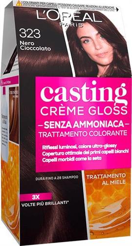 CASTING CREME GLOSS 323 nero cioccolato CREMA COLORANTE KIT L'OREAL