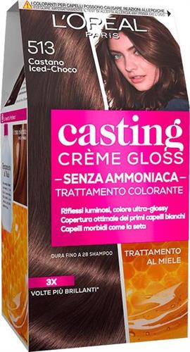 CASTING CREME GLOSS 513 castano iced-choco CREMA COLORANTE KIT L'OREAL