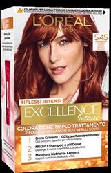 EXCELLENCE 5.45 castano chiaro ramato mogano CREMA COLORANTE KIT L'OREAL