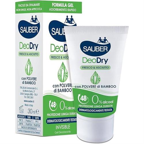 SAUBER DEODRY GEL 30 ML.VERDE fresco & asciutto