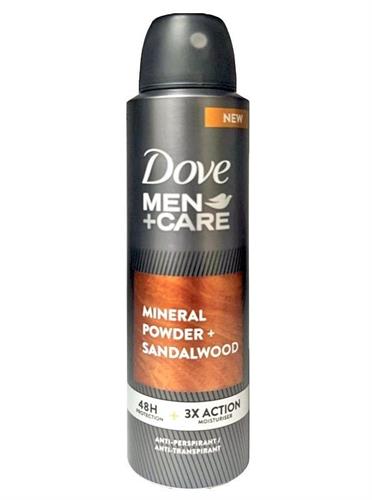 DOVE DEO MEN SPRAY MINERAL POWDER & SANDALWOOD 150 ML.