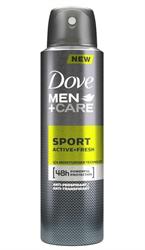 DOVE DEO MEN SPRAY SPORT ACTIVE+ 150 ML.FRESH