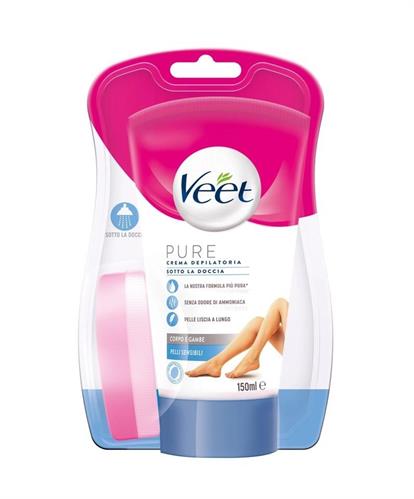 VEET PURE CREMA DEP.SOTTO DOCCIA 150 ML.P.SENSIBILI CELESTE