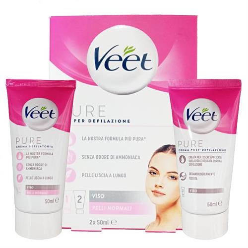 VEET KIT DEPILAZIONE 2X50ML VISO P.NORMALI