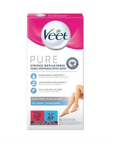 VEET PURE STRISCE CORPO 16PZ.IPOALLERGENICHE