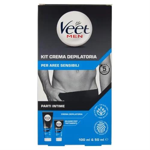 VEET MEN KIT DEPILAZIONE CR.DEP.100ML+BALS.POST 50ML PARTI INTIME