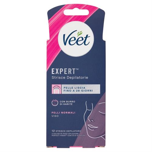 VEET EXPERT STRISCE DEP.VISO 12 PZ P.NORMALI ROSA