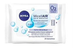 NIVEA SALVIETTINE 3IN1 ACQUA MICELLARE 25 PZ.