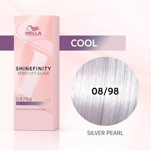 SHINEFINITY 08/98 biondo chiaro cendrè perla 60ML.DEMIPERMANENTE WELLA