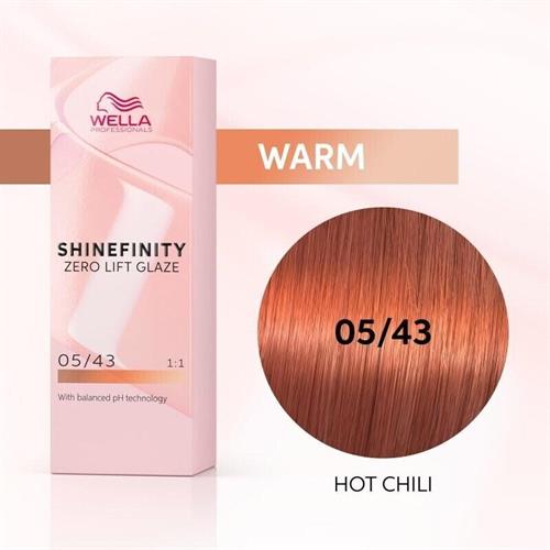 SHINEFINITY 05/43 castano chiaro rame dorato 60ML.DEMIPERMANENTE WELLA