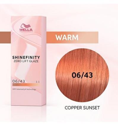 SHINEFINITY 06/43 biondo scuro rame dorato 60ML.DEMIPERMANENTE WELLA