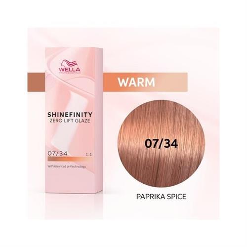 SHINEFINITY 07/34 biondo medio dorato rame 60ML.DEMIPERMANENTE WELLA