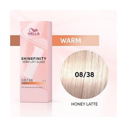 SHINEFINITY 08/38 biondo chiaro dorato perla 60ML.DEMIPERMANENTE WELLA