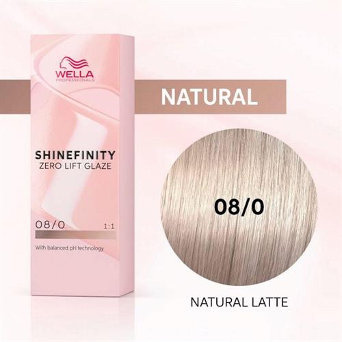 SHINEFINITY 08/0 biondo chiaro naturale 60ML.DEMIPERMANENTE WELLA