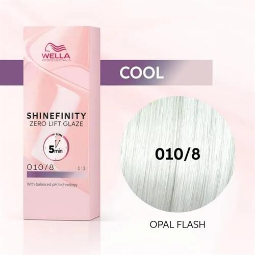 SHINEFINITY 010/8 biondo platino perla 60ML.DEMIPERMANENTE WELLA