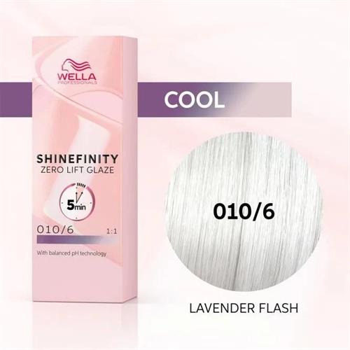 SHINEFINITY 010/6 biondo platino violetto 60ML.DEMIPERMANENTE WELLA