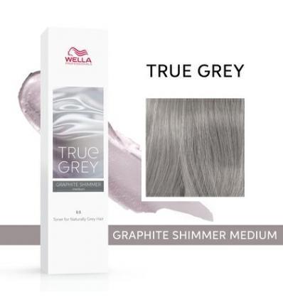 WELLA TRUE GREY graphite shimmer medium 60ML.RIVITALIZZANTE CAP.GRIGI