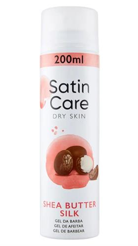 GILL.SATIN CARE GEL DRY SKIN 200ML P.SECCHE SHEA BUTTER SILK