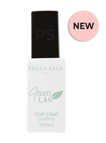 P.SAGE GREEN-LAK TOP COAT GLITTER 10ML 107003