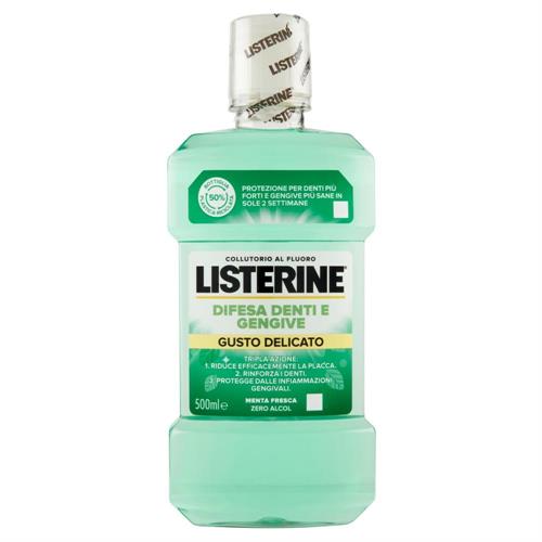 LISTERINE COLLUTORIO difesa denti e gengive delicato 500ML MENTA FRESCA