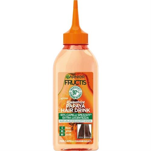 FRUCTIS HAIR FOOD HAIR DRINK papaya 200ML.BALSAMO LAMELLARE cap.spezzati