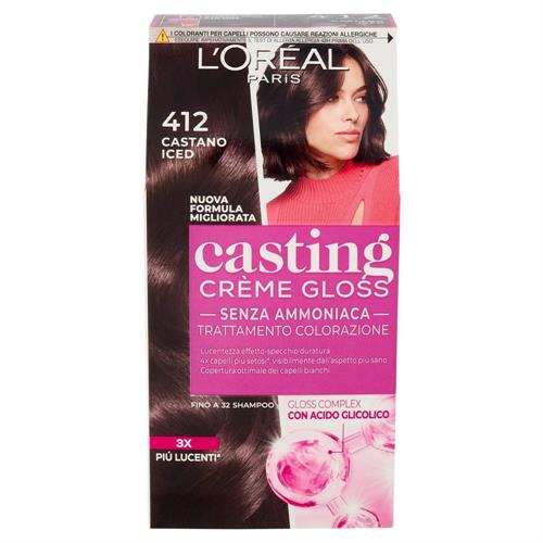 CASTING CREME GLOSS 412 castano iced CREMA COLORANTE KIT L'OREAL
